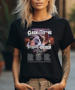 Official klash Of The Titans North America 2024 With Testament ANd Kreator With Possessed Schedule Lists T Shirt