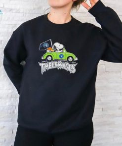 Official minnesota Timberwolves Snoopy Driving Car Forever T Shirt