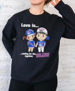 Official new York Rangers Love Is Rooting For The Rangers Together T Shirt, hoodie, sweater, long sleeve and tank top Official new York Rangers Love Is Rooting For The Rangers Together T Shirt
