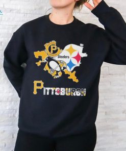 Official pittsburgh Sport Team With Penguins, Pirates, Steelers T Shirt