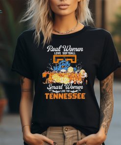 Official tennessee Volunteers Real Women Love Softball Smart Women Love The Vols T Shirt