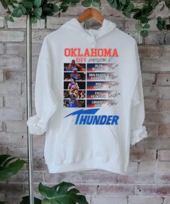 Oklahoma City Thunder basketball starting 5 player signatures shirt