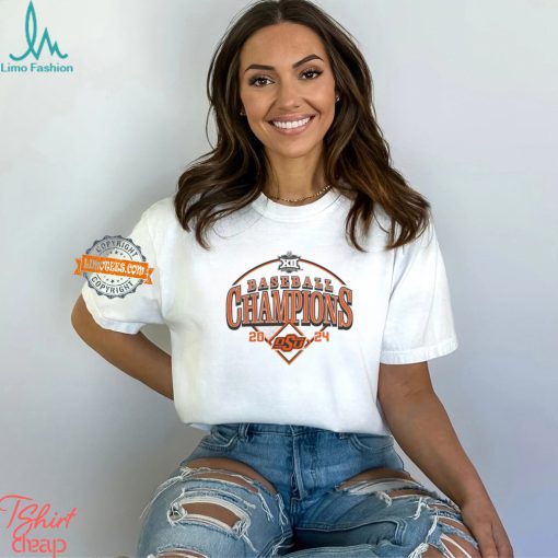 Oklahoma State Cowboys 2024 Big 12 Baseball Conference Tournament Champions Curveball Break T Shirt