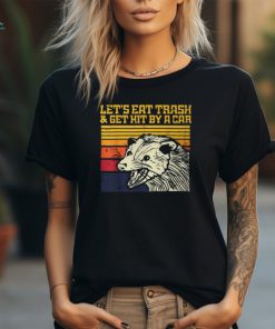 Opossum Lets Eat Trash Get Hit By Car Retro Possum Men T Shirt