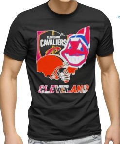 Original Cleveland Map Sports Teams Logo And Map Shirt