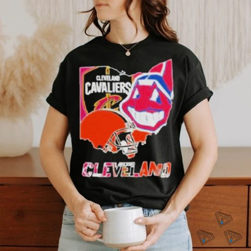 Original Cleveland Map Sports Teams Logo And Map Shirt