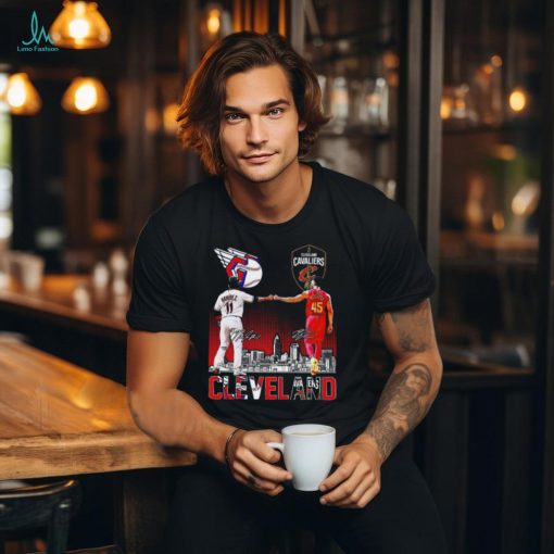 Original Cleveland city skyline ramirez and mitchell signatures shirt