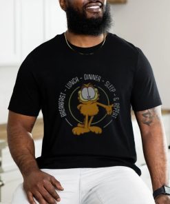 Original Garfield Breakfast Lunch Dinner Sleep And Repeat T Shirt