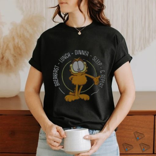 Original Garfield Breakfast Lunch Dinner Sleep And Repeat T Shirt