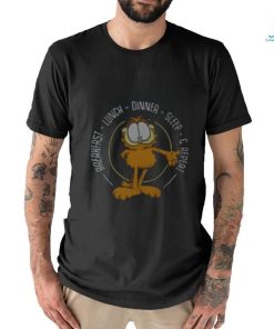 Original Garfield Breakfast Lunch Dinner Sleep And Repeat T Shirt