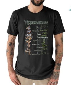 Original Minnesota Timberwolves Basketball Team Signatures T Shirt