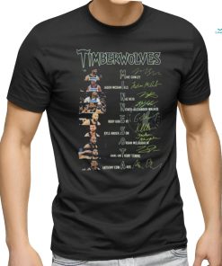 Original Minnesota Timberwolves Basketball Team Signatures T Shirt