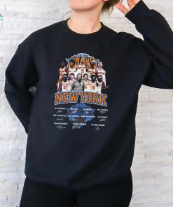 Original NBA New York Knicks All Team Members Signatures T shirt