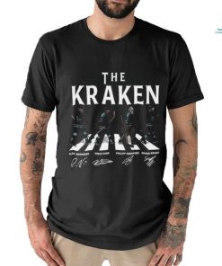 Original Seattle Kraken Walking Abbey Road Signatures Ice Hockey 2024 T Shirt