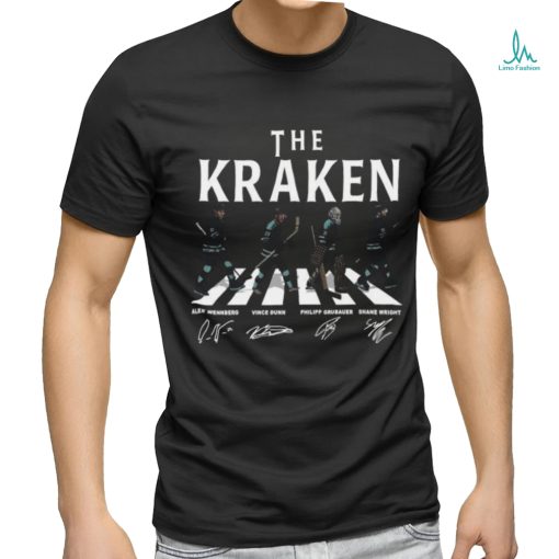 Original Seattle Kraken Walking Abbey Road Signatures Ice Hockey 2024 T Shirt