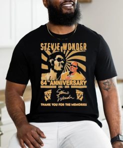 Original Stevie Wonder 64th Anniversary 1961 2025 Thank You For The Memories Signature T shirt