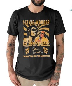 Original Stevie Wonder 64th Anniversary 1961 2025 Thank You For The Memories Signature T shirt