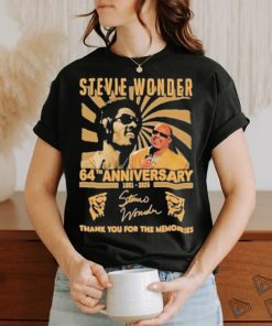 Original Stevie Wonder 64th Anniversary 1961 2025 Thank You For The Memories Signature T shirt