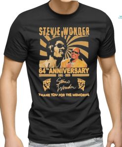 Original Stevie Wonder 64th Anniversary 1961 2025 Thank You For The Memories Signature T shirt