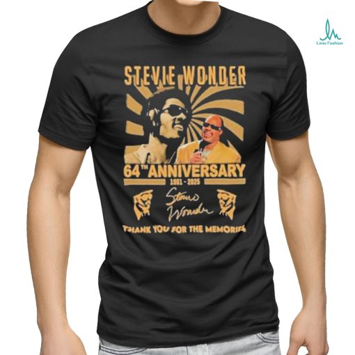 Original Stevie Wonder 64th Anniversary 1961 2025 Thank You For The Memories Signature T shirt