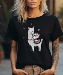 Panda Riding Llama Best Friends Alpaca Animal Lover Gift Women T shirt