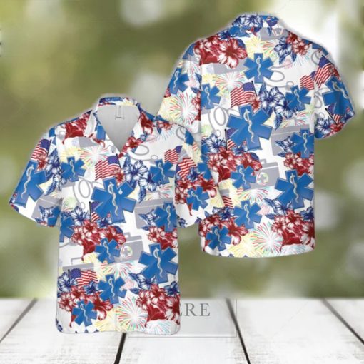 Paramedic USA, 4th Of July Hawaiian Shirt