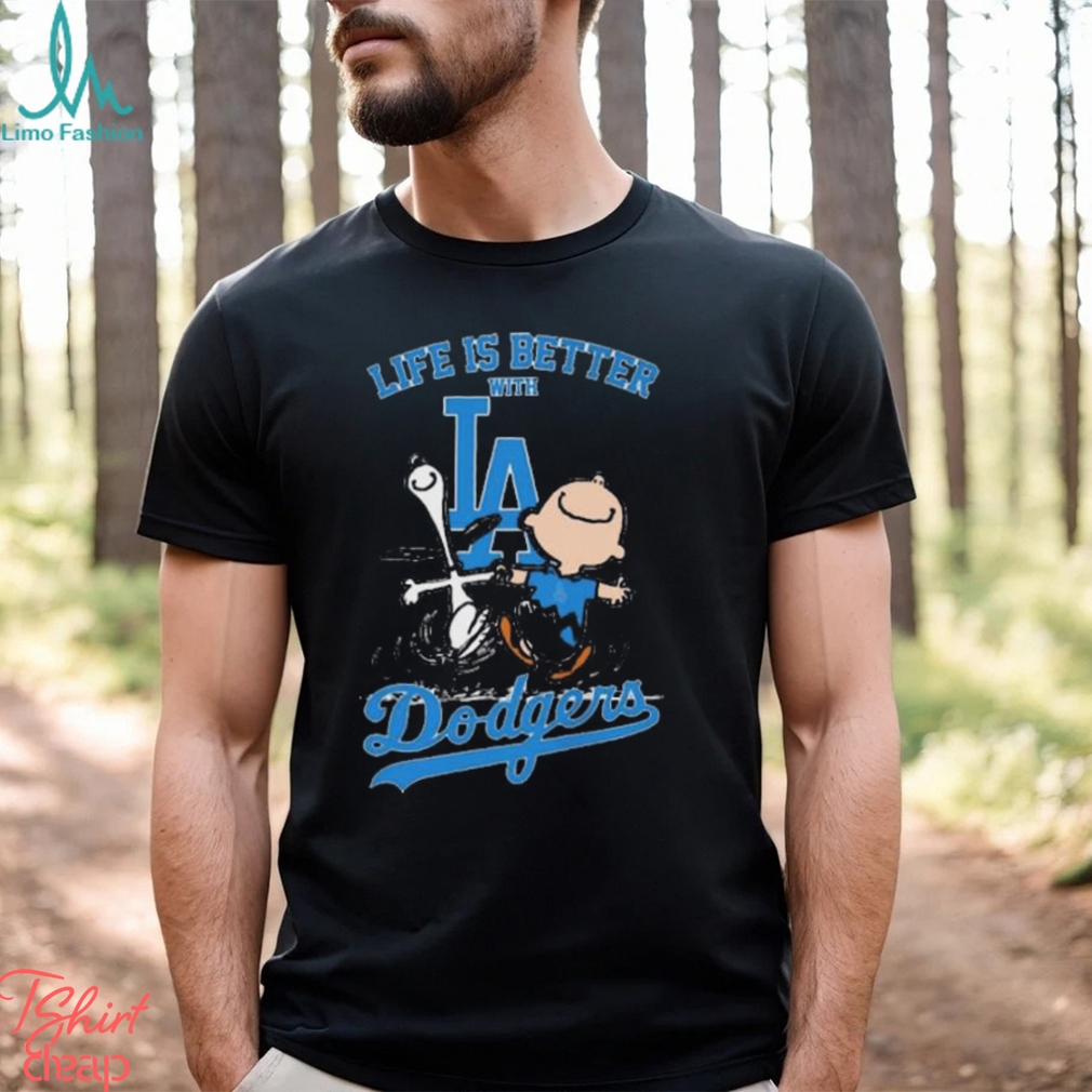Peanuts Snoopy And Charlie Brown Life Is Better With Los Angeles Dodgers Shirt Peanuts Snoopy And Charlie Brown Life Is Better With Los Angeles Dodgers Shirt