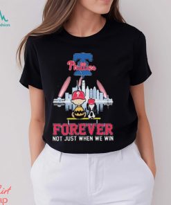 Peanuts Snoopy And Charlie Brown Watching Philadelphia Phillies Forever Not Just When We Win Shirt