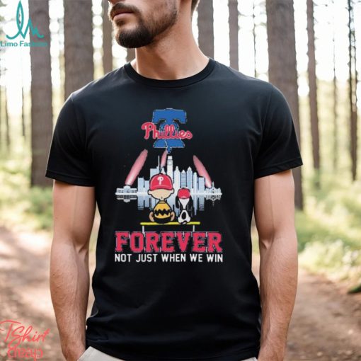 Peanuts Snoopy And Charlie Brown Watching Philadelphia Phillies Forever Not Just When We Win Shirt