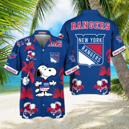 Peanuts Snoopy New York Rangers Hockey Hawaiian Aloha Shirts