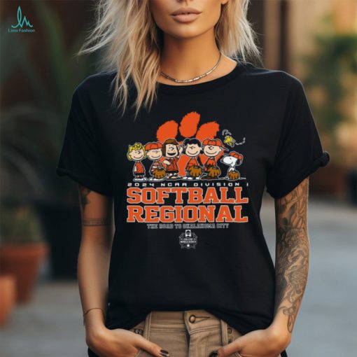 Peanuts Snoopy division I softball regional Clemson Tigers 2024 NCAA shirt