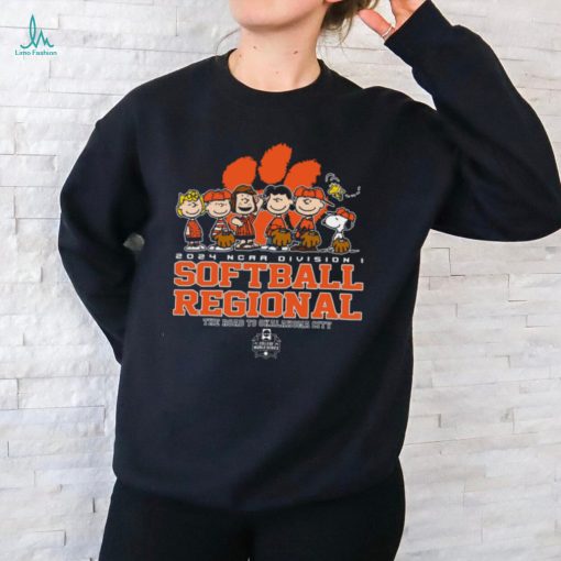 Peanuts Snoopy division I softball regional Clemson Tigers 2024 NCAA shirt