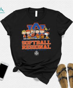 Peanuts characters 2024 NCAA division I softball regional Auburn logo shirt