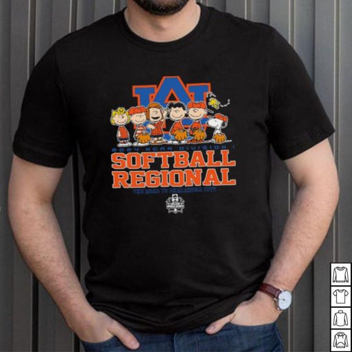 Peanuts characters 2024 NCAA division I softball regional Auburn logo shirt