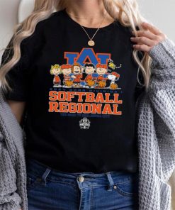 Peanuts characters 2024 NCAA division I softball regional Auburn logo shirt