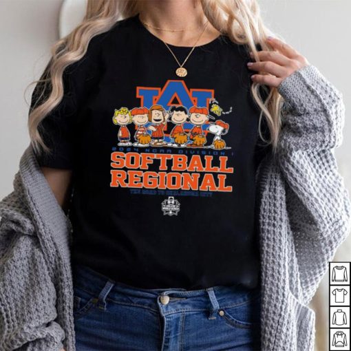 Peanuts characters 2024 NCAA division I softball regional Auburn logo shirt