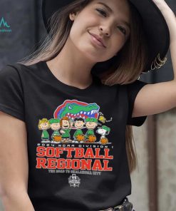Peanuts characters 2024 NCAA division I softball regional Florida Gators logo shirt