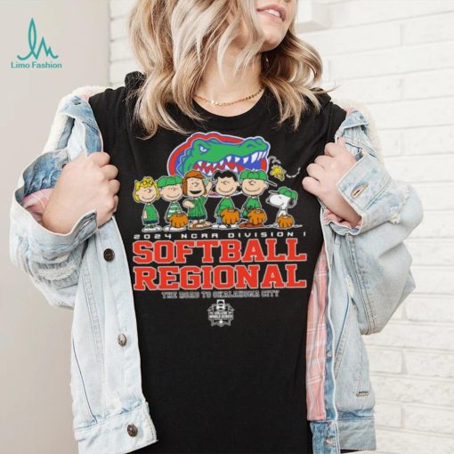 Peanuts characters 2024 NCAA division I softball regional Florida Gators logo shirt