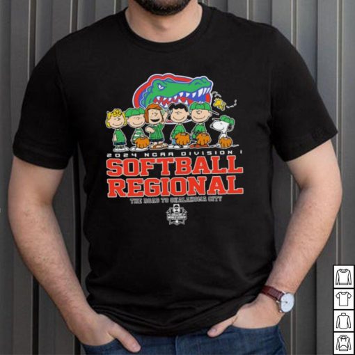 Peanuts characters 2024 NCAA division I softball regional Florida Gators logo shirt