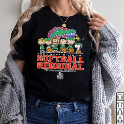Peanuts characters 2024 NCAA division I softball regional Florida Gators logo shirt