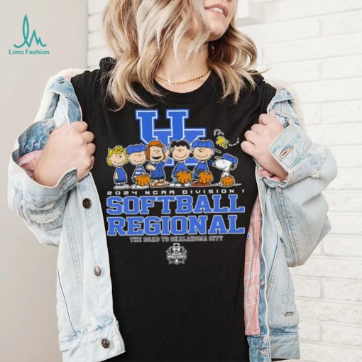 Peanuts characters 2024 NCAA division I softball regional Kentucky Wildcats logo shirt