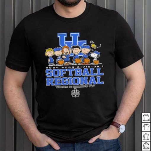 Peanuts characters 2024 NCAA division I softball regional Kentucky Wildcats logo shirt