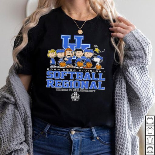 Peanuts characters 2024 NCAA division I softball regional Kentucky Wildcats logo shirt