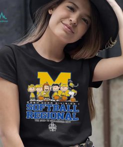 Peanuts characters 2024 NCAA division I softball regional Michigan Wolverines logo shirt