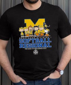 Peanuts characters 2024 NCAA division I softball regional Michigan Wolverines logo shirt