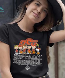Peanuts characters 2024 NCAA division I softball regional Oklahoma State University logo shirt, hoodie, sweater, long sleeve and tank top Peanuts characters 2024 NCAA division I softball regional Oklahoma State University logo shirt