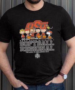 Peanuts characters 2024 NCAA division I softball regional Oklahoma State University logo shirt, hoodie, sweater, long sleeve and tank top Peanuts characters 2024 NCAA division I softball regional Oklahoma State University logo shirt