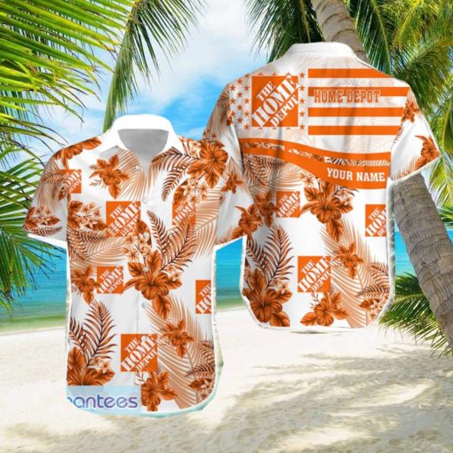 Personalized Name Home Depot Floral 3D Hawaiian Shirt Men Women Gift