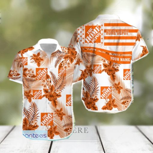 Personalized Name Home Depot Floral 3D Hawaiian Shirt Men Women Gift