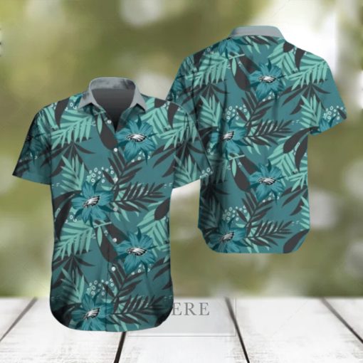 Philadelphia Eagles Hawaiian Tracksuit Floral Outfits Button Shirt Beach Shorts